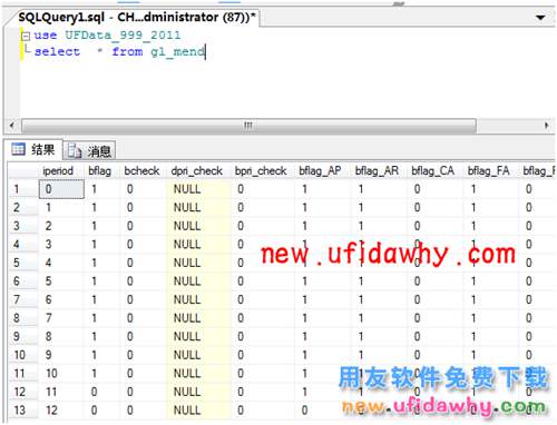 用友T3軟件各模塊結(jié)賬標(biāo)志是查看數(shù)據(jù)庫后臺(tái)哪張表 T3產(chǎn)品